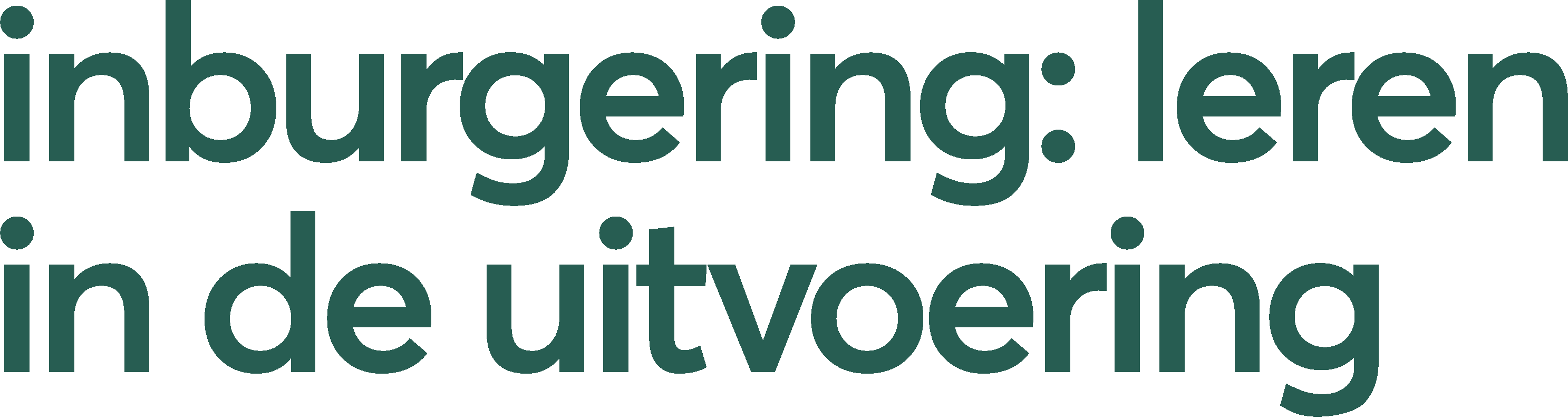 Logo inburging: leren in de uitvoering